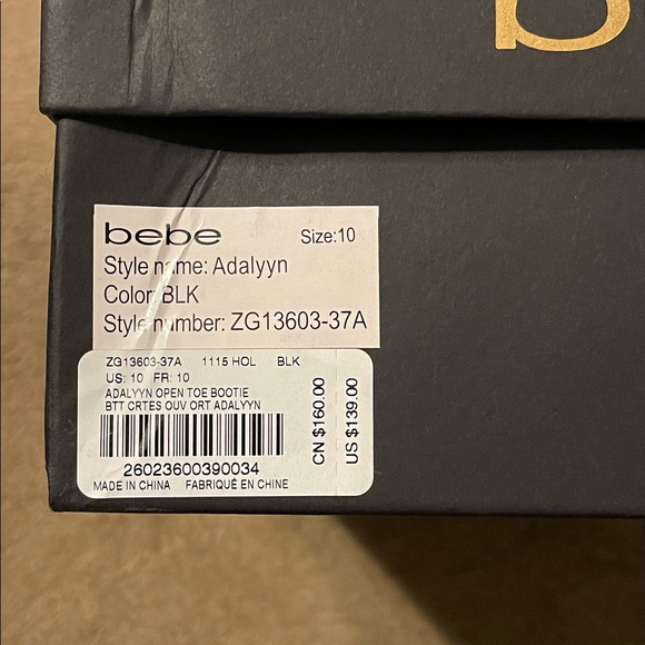 BEBE Adalyyn Open Toe Bootie. Size 10 - Picture 5 of 5